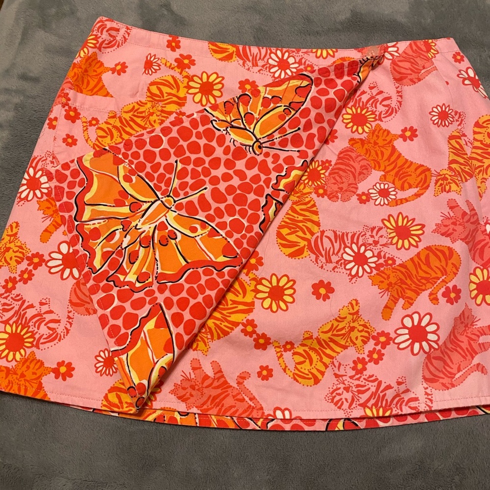 Lilly Pulitzer reversible wrap skirt size 8